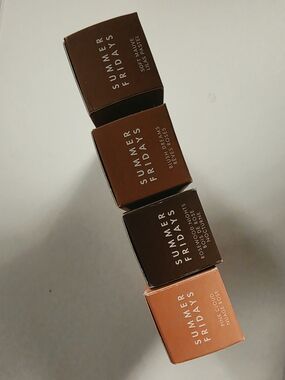 Summer Fridays Lip Set — Brown & Peach Tone Boxes